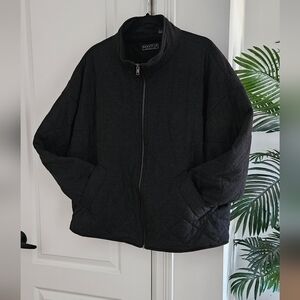 Bagatelle Collection Dark Grey Quilted Jacket